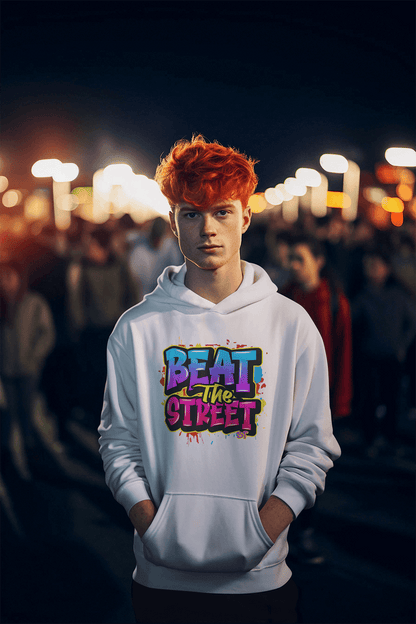 Beat the Street - Sweat à capuche surdimensionné lourd de qualité supérieure 380 GSM