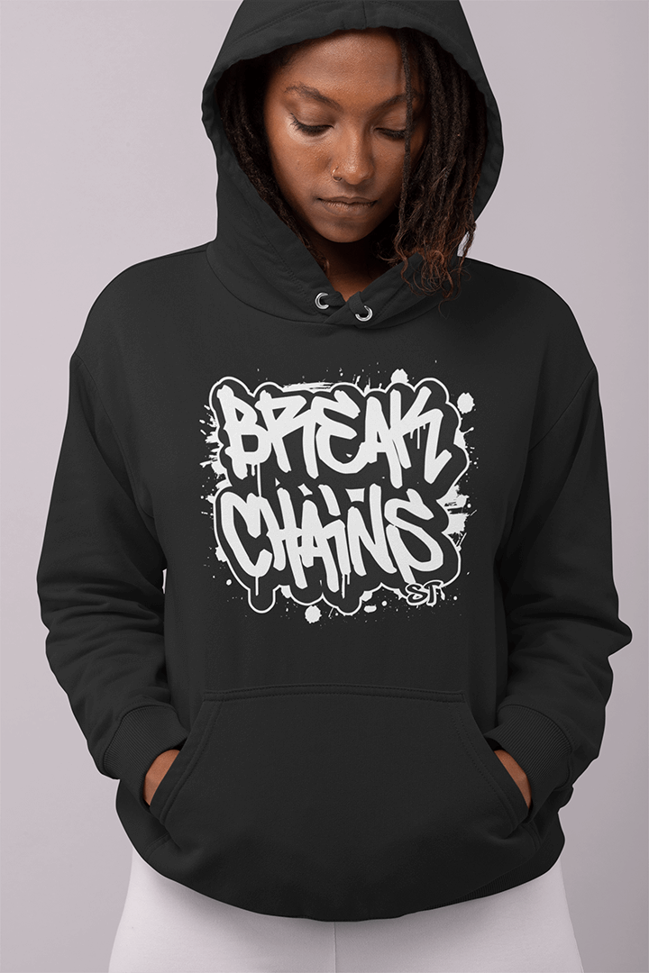 Break Chains - Sweat à capuche surdimensionné lourd de qualité supérieure 380 GSM