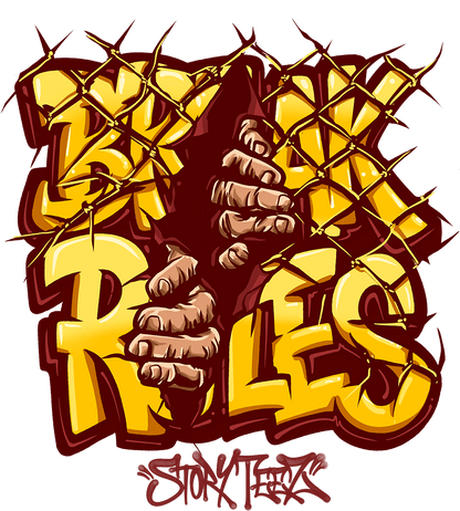 Break Rules - Sweat à capuche surdimensionné lourd de qualité supérieure 380 GSM