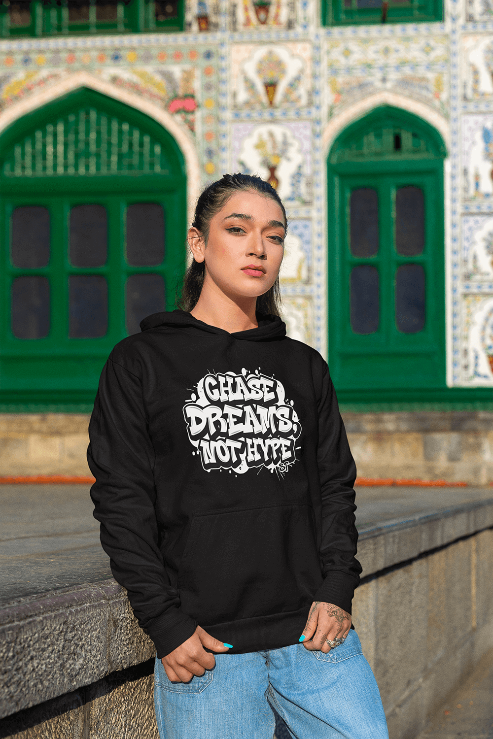 Chase Dreams, Not Hype - Sweat à capuche haut de gamme 280 GSM