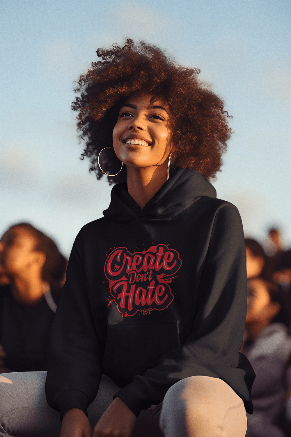 Create Don`t Hate - Sweat à capuche Premium 280 GSM