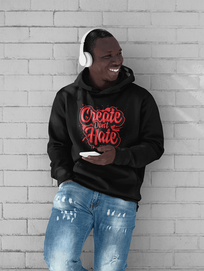 Create Don`t Hate - Sweat à capuche surdimensionné lourd de qualité supérieure 380 GSM