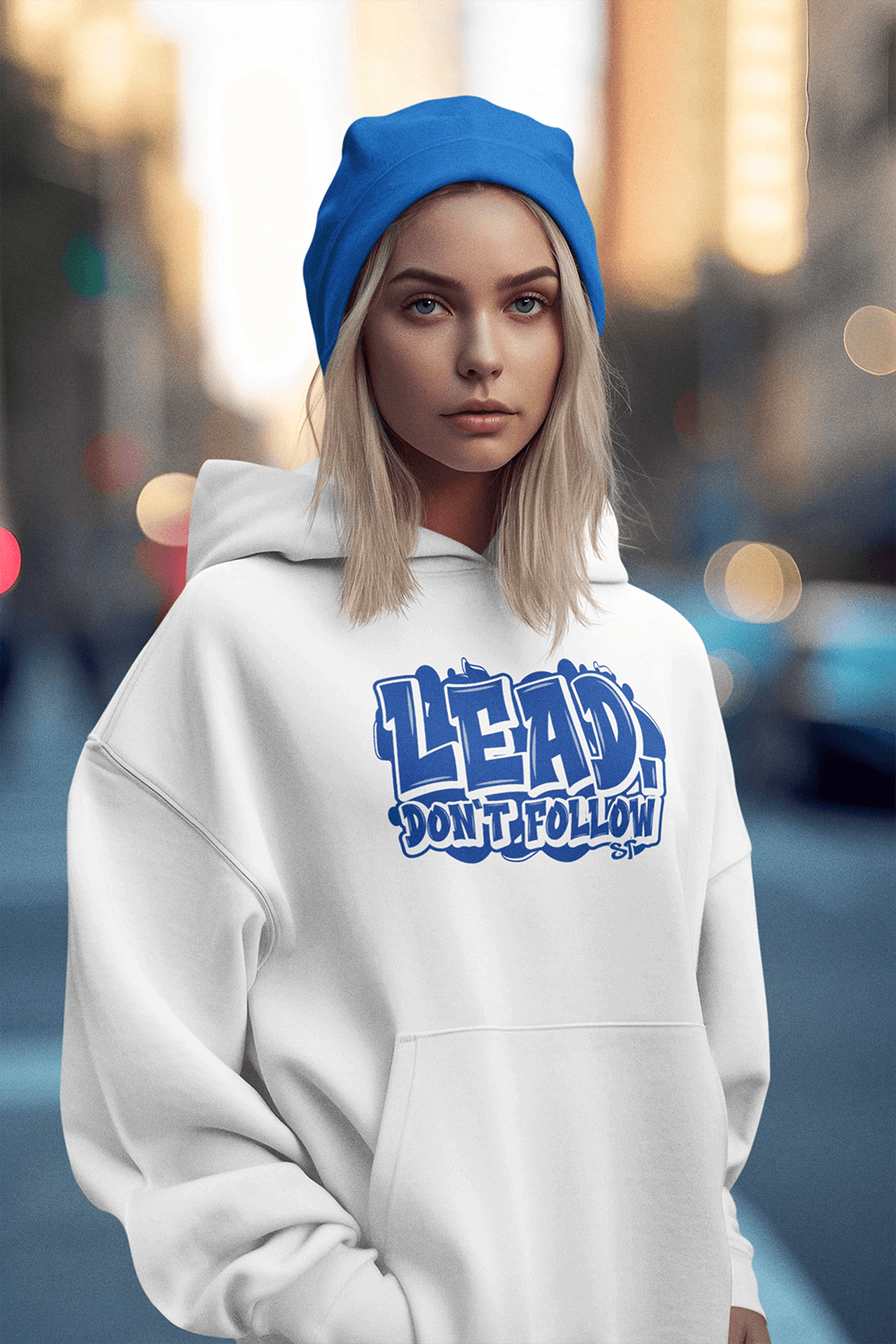 Lead, Don`t Follow - Sweat à capuche surdimensionné lourd de qualité supérieure 380 GSM