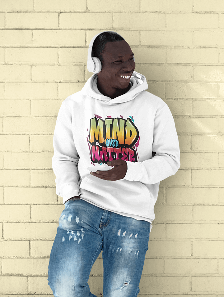 Mind over Matter - Sweat à capuche surdimensionné lourd de qualité supérieure 380 GSM