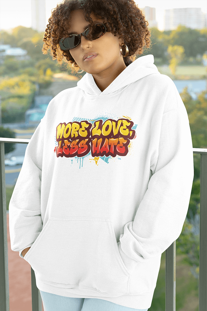 Plus d'amour, moins de haine - Sweat à capuche Premium 280 GSM