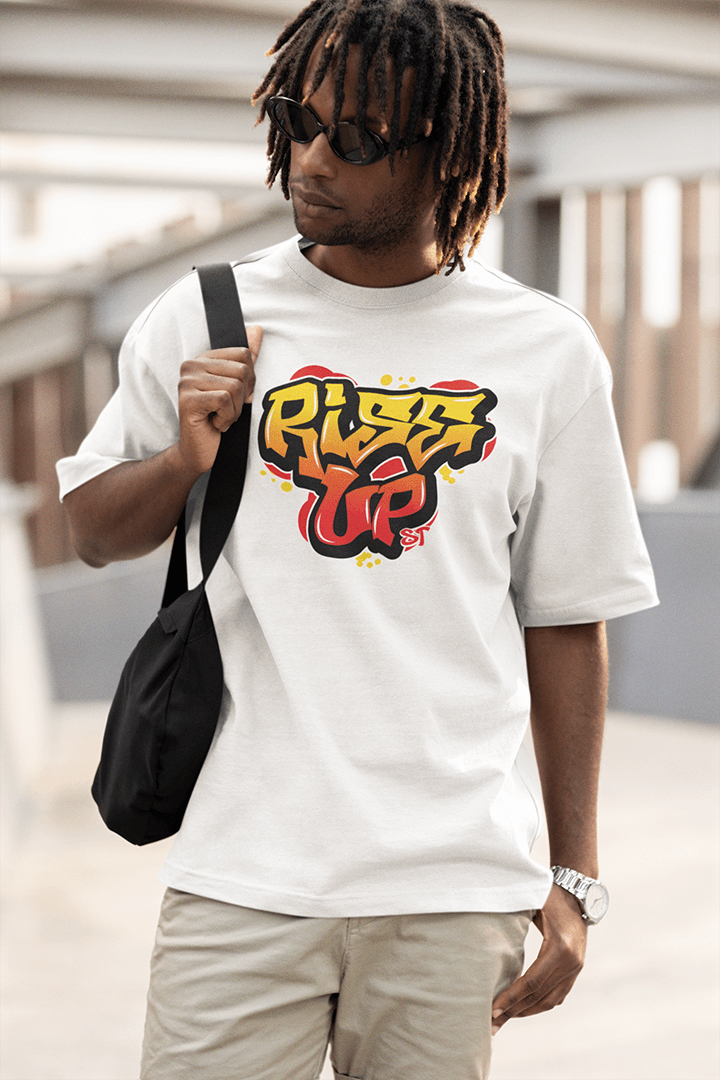 Rise Up - Teez surdimensionné lourd de qualité supérieure 240 GSM