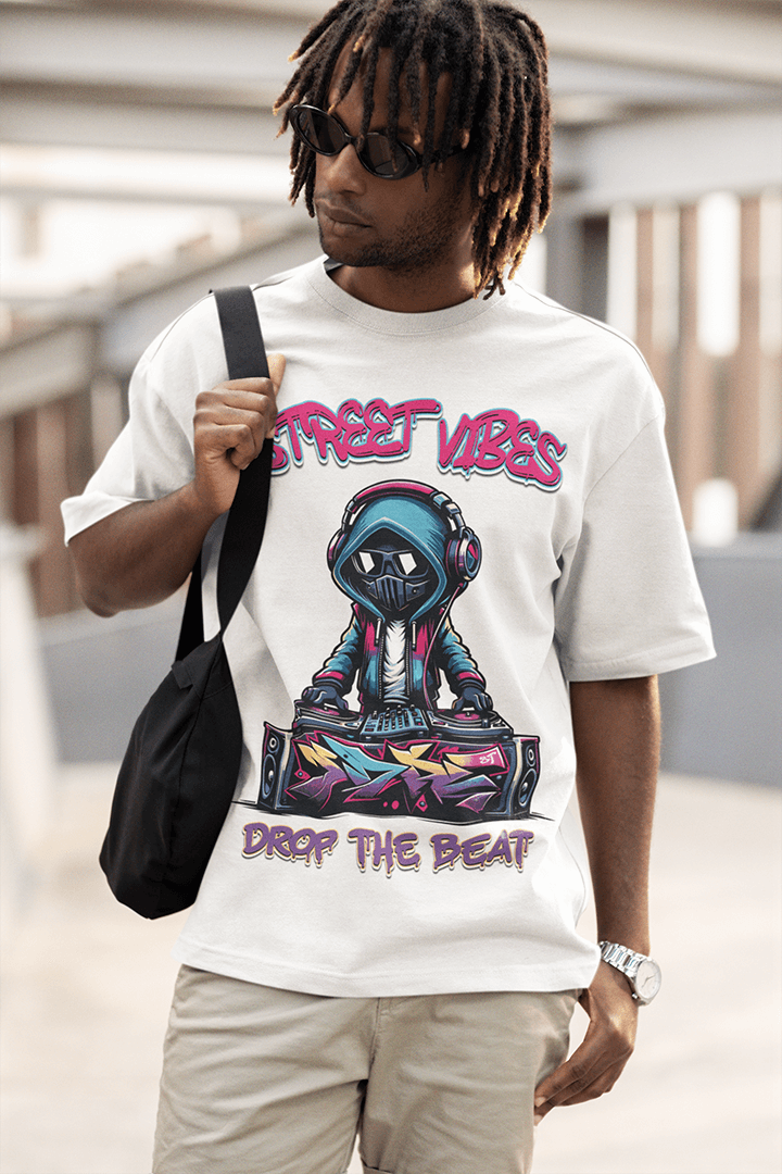 Street Vibes - Teez surdimensionné lourd de qualité supérieure 240 GSM