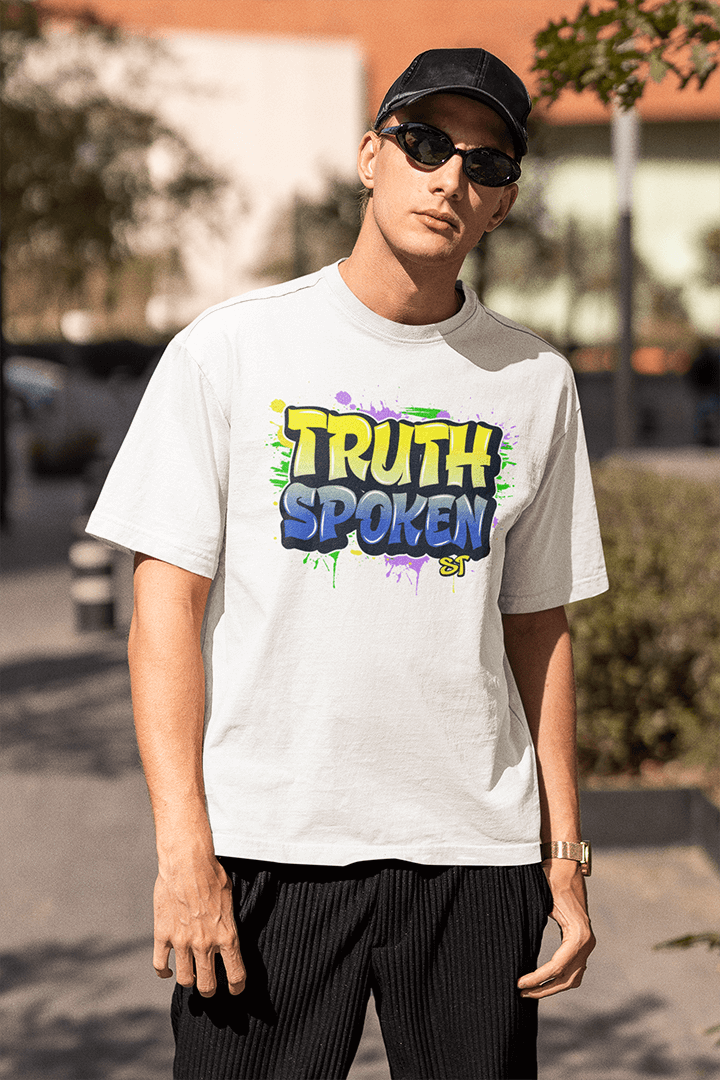 Truth Spoken - Teez surdimensionné lourd de qualité supérieure 240 GSM