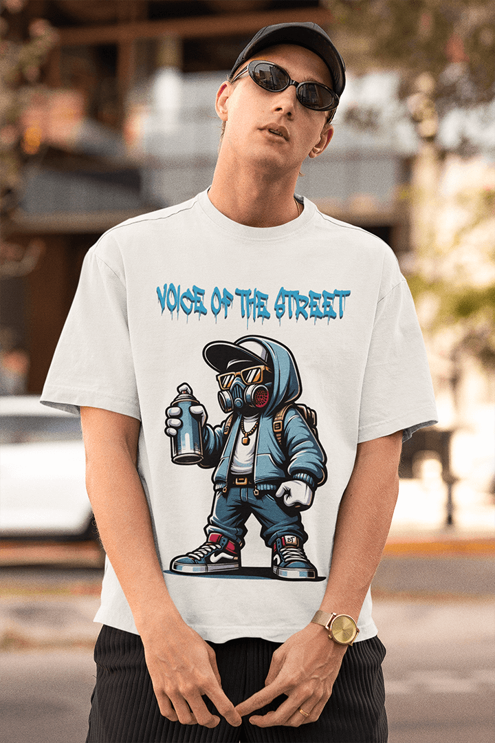 Voice of the Street - Teez surdimensionné lourd de qualité supérieure 240 GSM